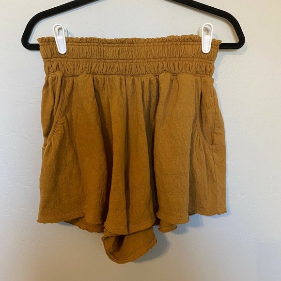 Daily Practice Anthropologie Cognac Shorts M - Picture 1 of 3